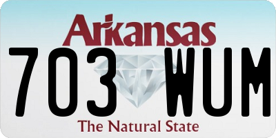 AR license plate 703WUM