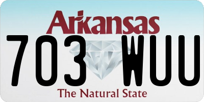 AR license plate 703WUU
