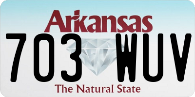 AR license plate 703WUV