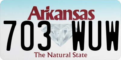 AR license plate 703WUW