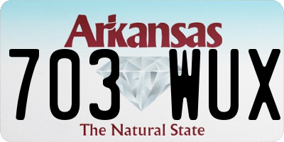 AR license plate 703WUX