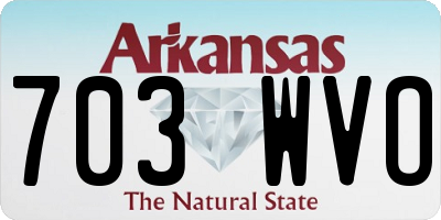 AR license plate 703WVO
