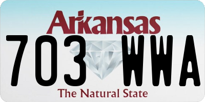 AR license plate 703WWA