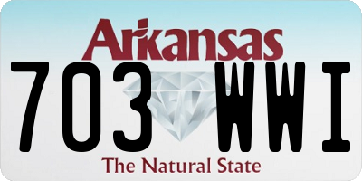 AR license plate 703WWI