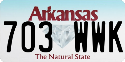 AR license plate 703WWK