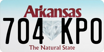 AR license plate 704KPO