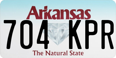 AR license plate 704KPR