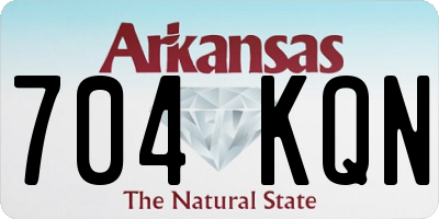 AR license plate 704KQN