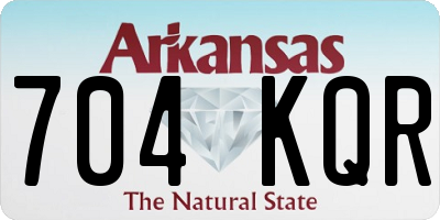 AR license plate 704KQR