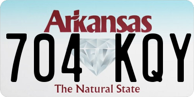 AR license plate 704KQY