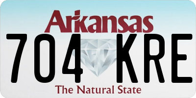 AR license plate 704KRE