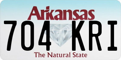 AR license plate 704KRI
