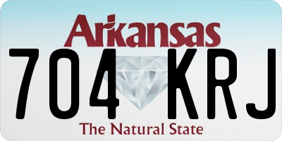 AR license plate 704KRJ