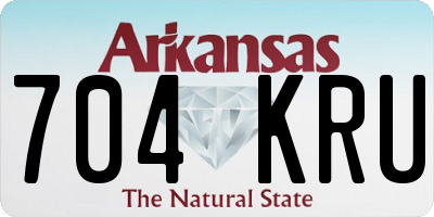 AR license plate 704KRU