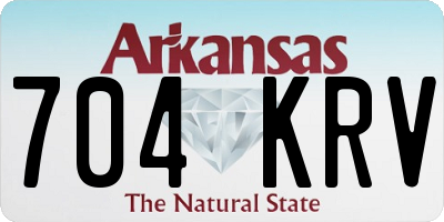 AR license plate 704KRV