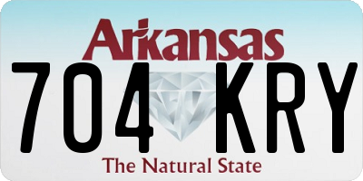 AR license plate 704KRY