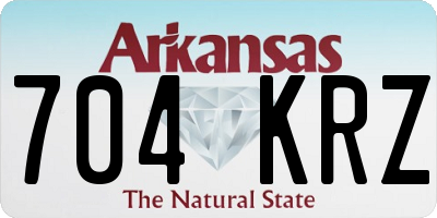 AR license plate 704KRZ