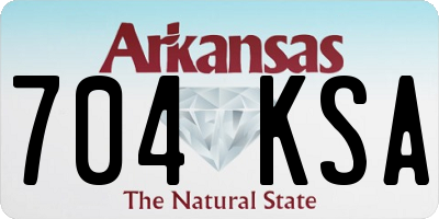 AR license plate 704KSA