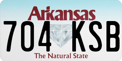 AR license plate 704KSB