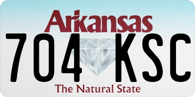 AR license plate 704KSC