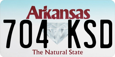 AR license plate 704KSD