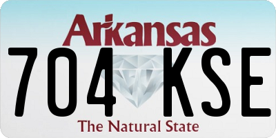 AR license plate 704KSE