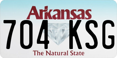 AR license plate 704KSG