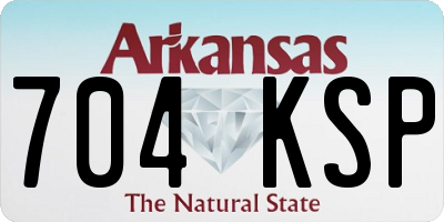 AR license plate 704KSP
