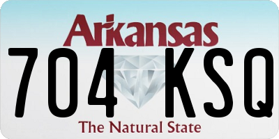 AR license plate 704KSQ