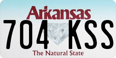 AR license plate 704KSS