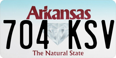 AR license plate 704KSV