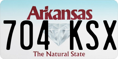 AR license plate 704KSX