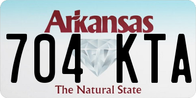AR license plate 704KTA