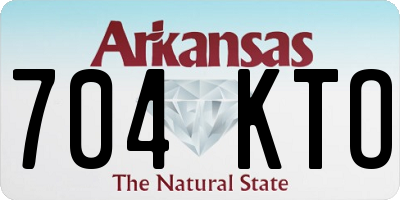AR license plate 704KTO
