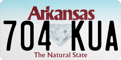 AR license plate 704KUA