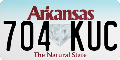 AR license plate 704KUC