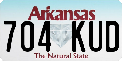 AR license plate 704KUD