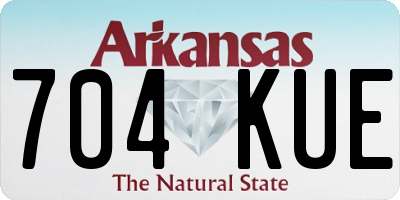 AR license plate 704KUE