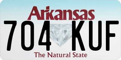 AR license plate 704KUF