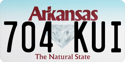 AR license plate 704KUI