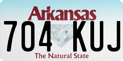AR license plate 704KUJ