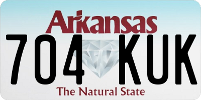 AR license plate 704KUK