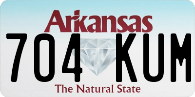 AR license plate 704KUM