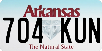 AR license plate 704KUN