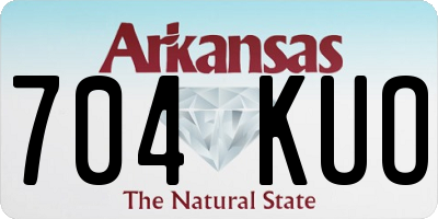 AR license plate 704KUO