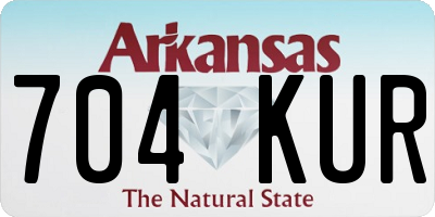 AR license plate 704KUR