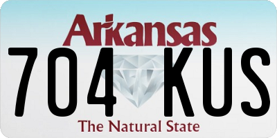 AR license plate 704KUS