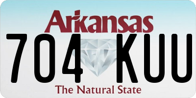 AR license plate 704KUU