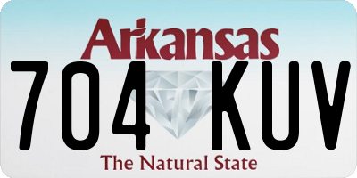 AR license plate 704KUV