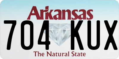 AR license plate 704KUX